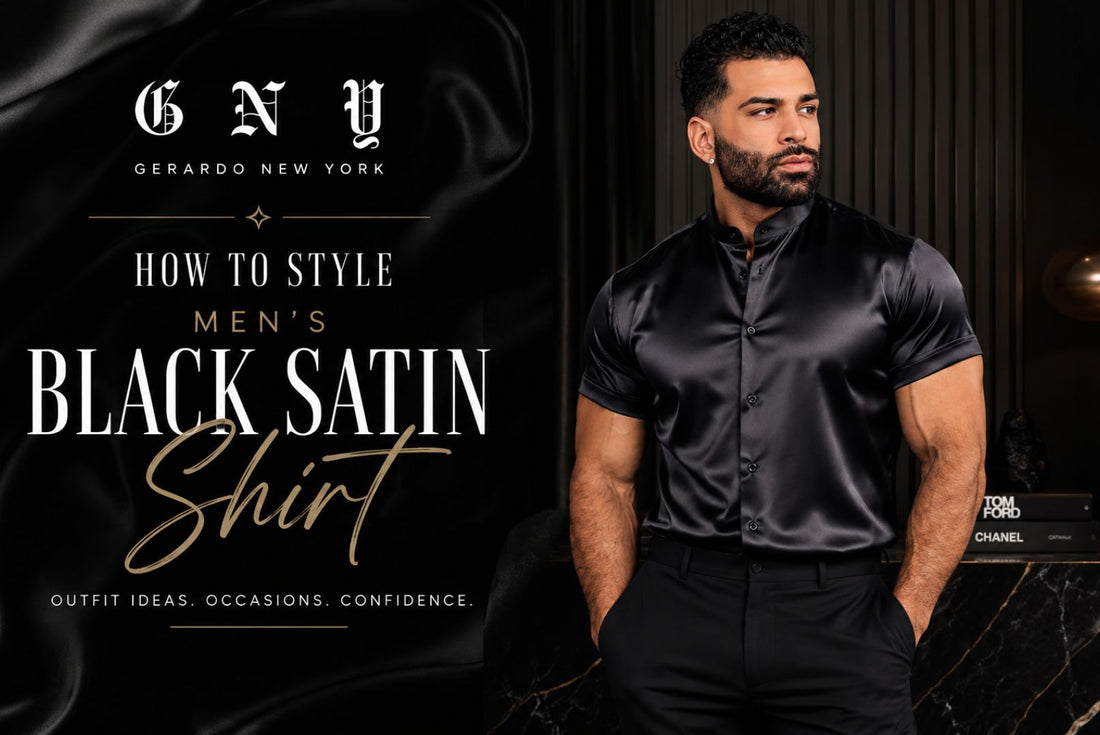 How To Style A Men's Black Satin Shirt
