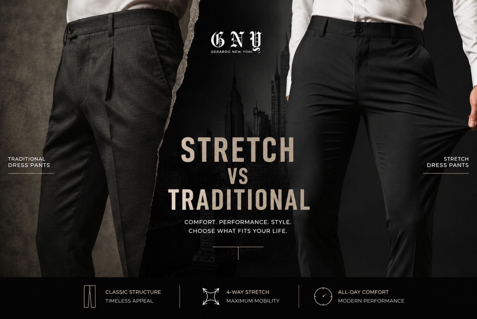 Stretch Dress Pants vs Traditional Dress Pants