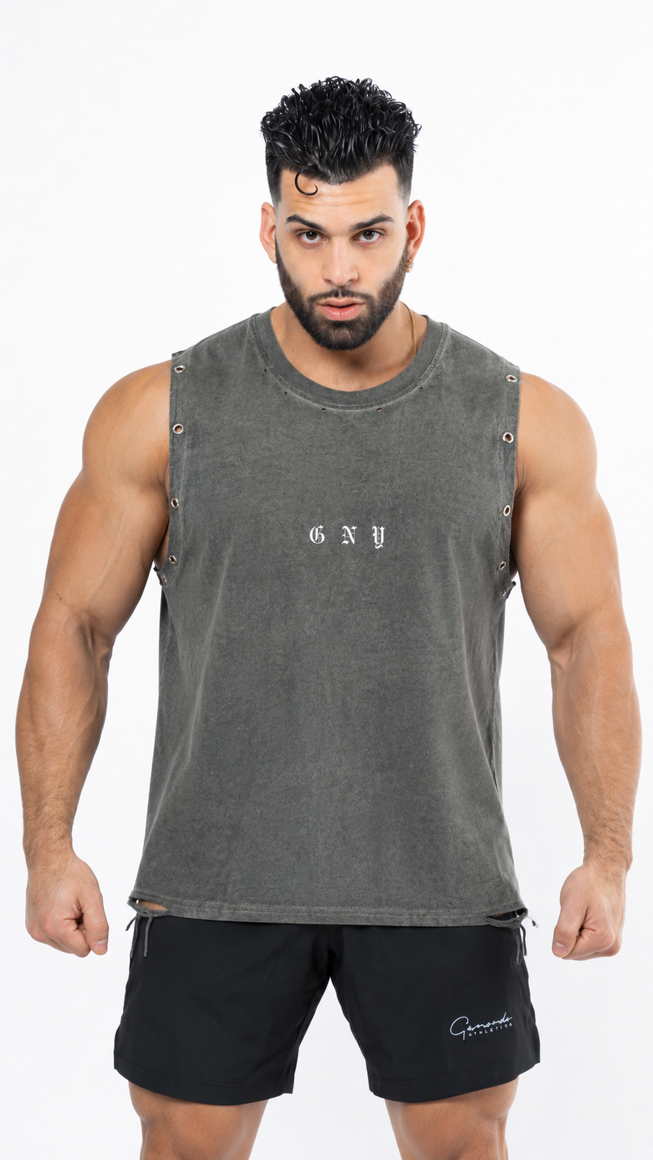 Vintage Washed Tank Top For Men - FRACTURE