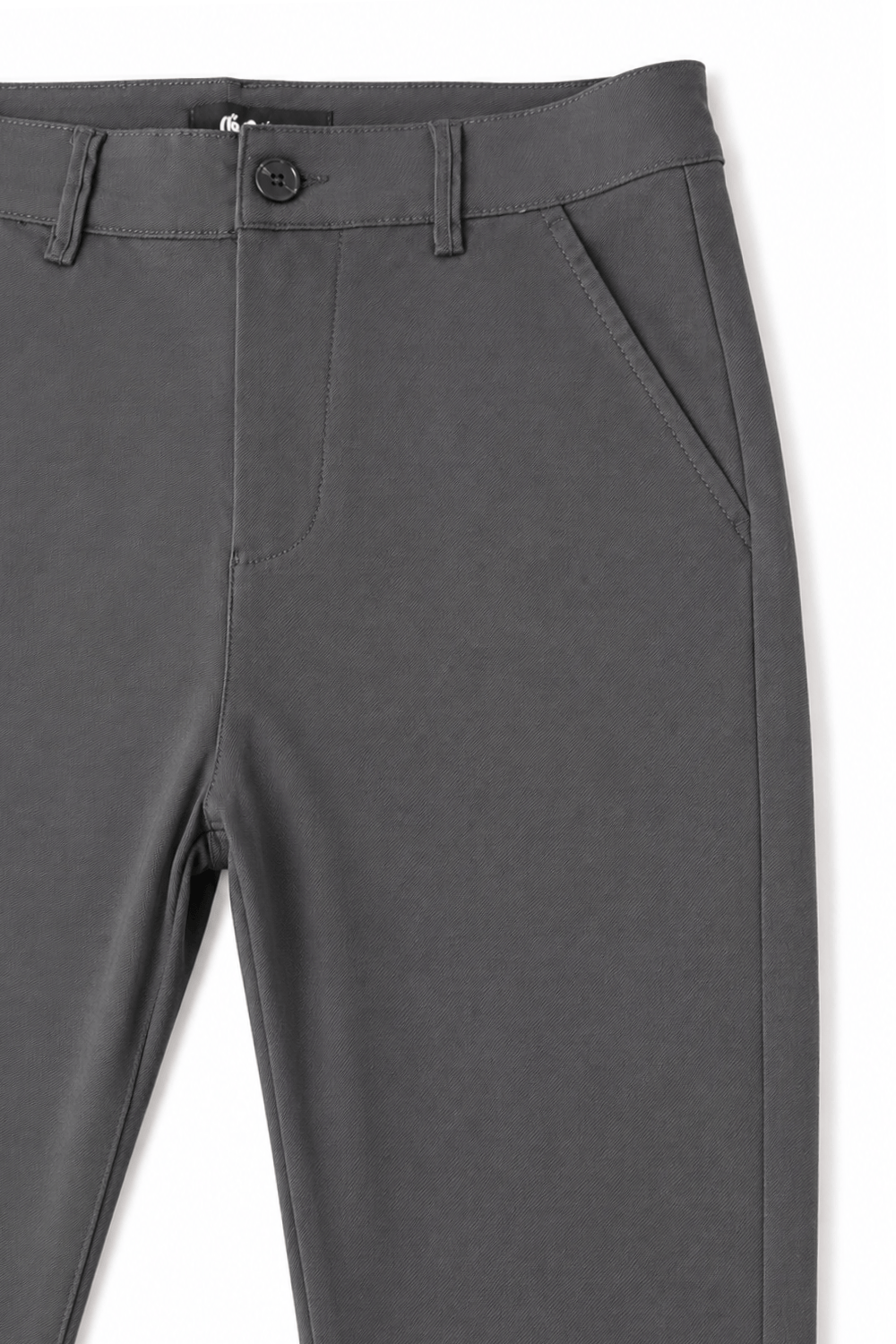 Men’s Grey Tailored Fit Dress Pants by Gerardo New York (GNY) Font Close Up View