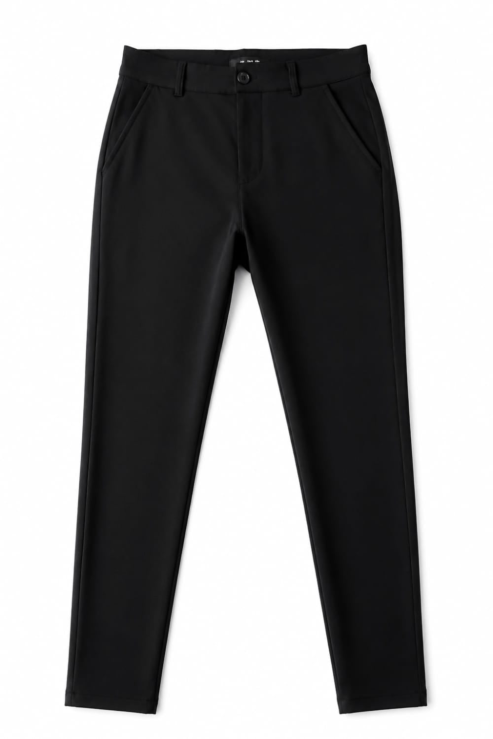 Men's Black Dress Pants Tailored Fit Front Lay