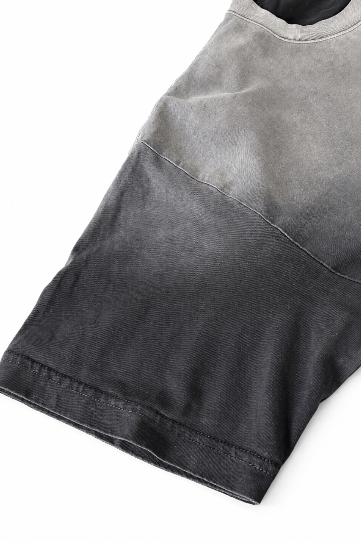 Men’s Black Gradient Washed Relaxed Fit Shirt Depth Sleeve Detail