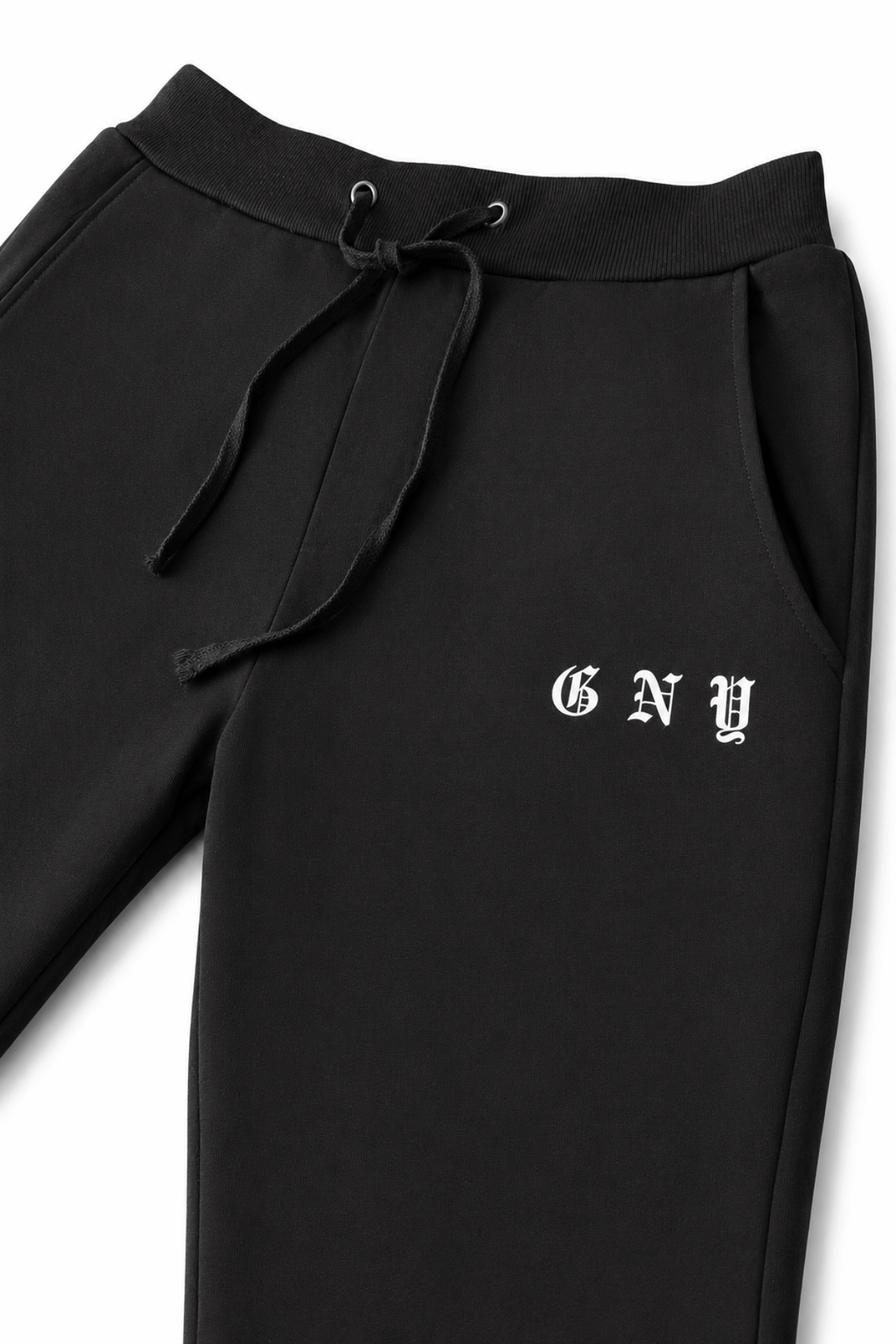 Men's Black Slim Fit Essential Jogger by GNY Gerardo New York Angle Front View