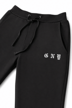 Men's Black Slim Fit Essential Jogger by GNY Gerardo New York Angle Front View