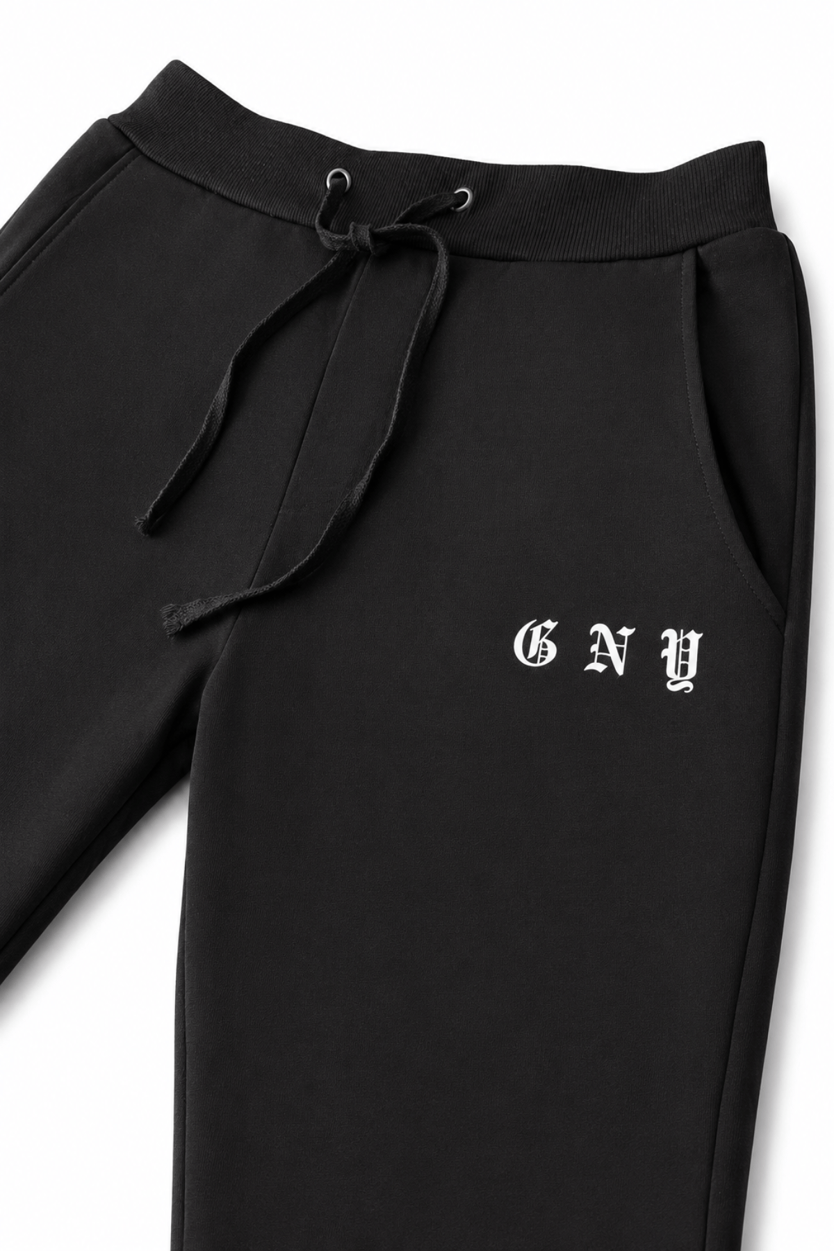 Men's Black Slim Fit Essential Jogger by GNY Gerardo New York Angle Front View