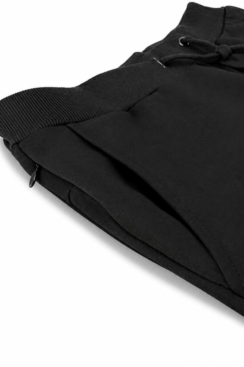 Men's Black Slim Fit Essential Jogger by GNY Gerardo New York Closed Pocket Detail View