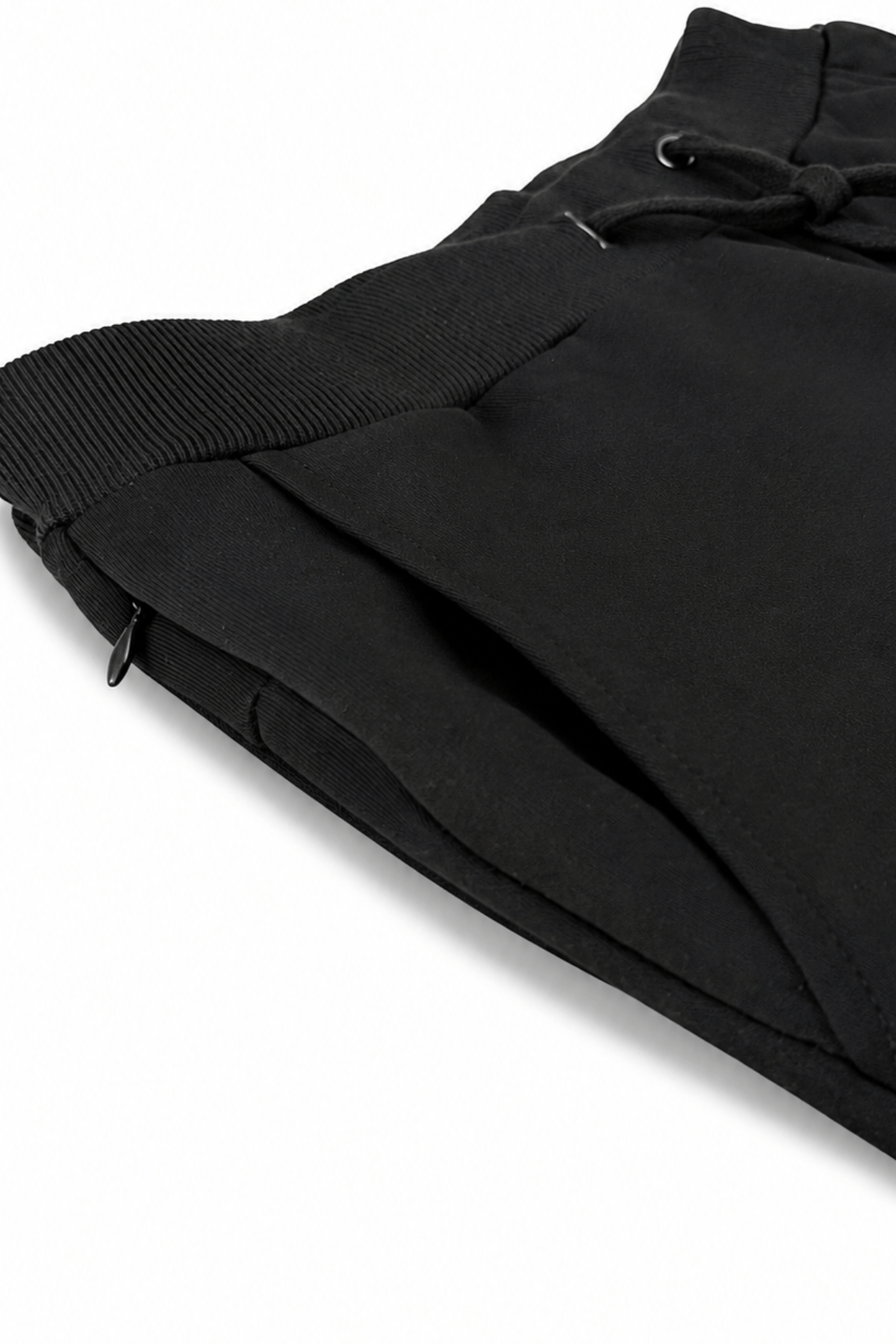 Men's Black Slim Fit Essential Jogger by GNY Gerardo New York Closed Pocket Detail View