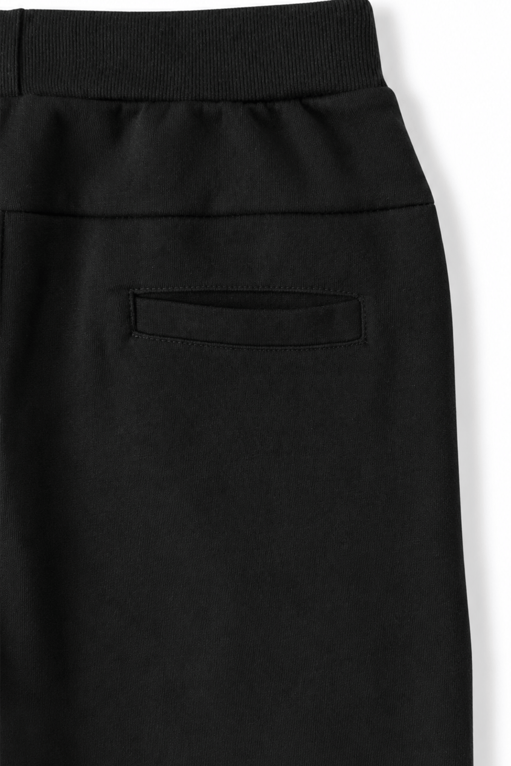 Men's Black Slim Fit Essential Jogger by GNY Gerardo New York Back Pocket Detail View