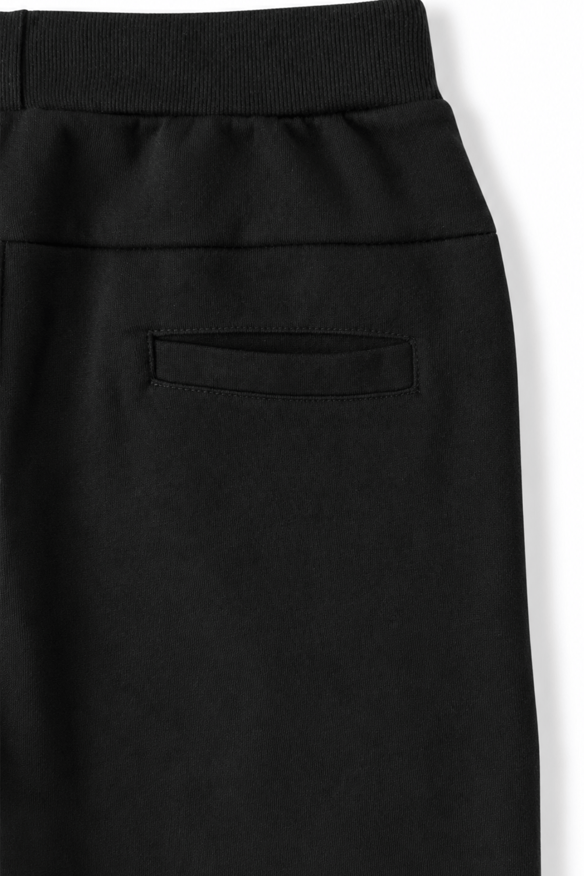 Men's Black Slim Fit Essential Jogger by GNY Gerardo New York Back Pocket Detail View