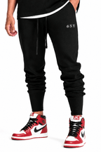 Men's Black Slim Fit Essential Jogger by GNY Gerardo New York Model Front View