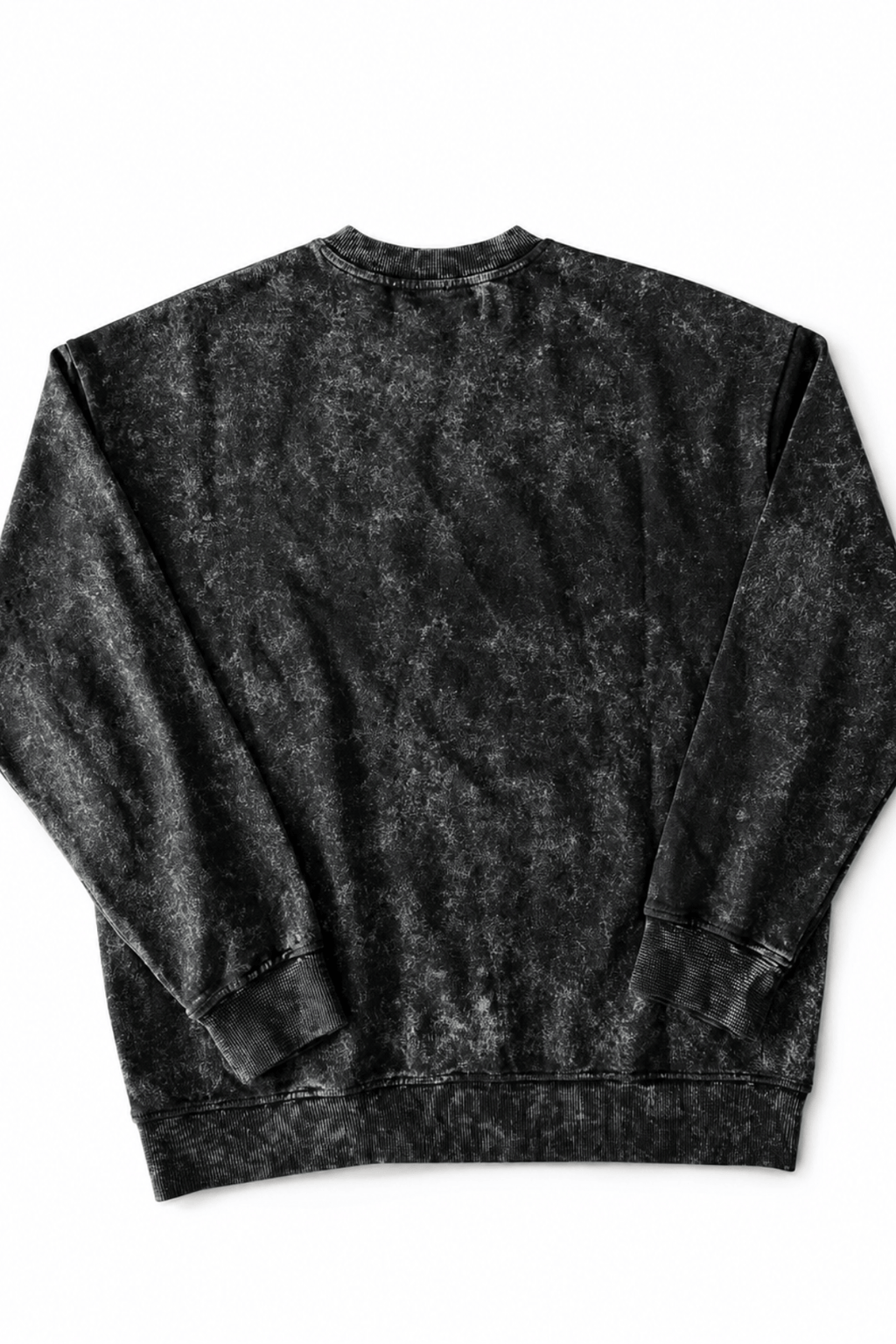 Men’s Black Snow Washed Crewneck Sweater Endure by Gerardo New York (GNY) Back View