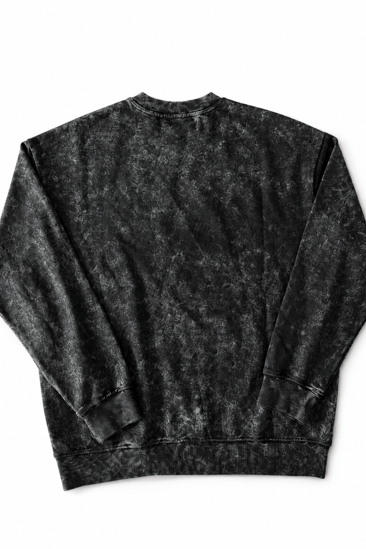 Men’s Black Snow Washed Crewneck Sweater Endure by Gerardo New York (GNY) Back View