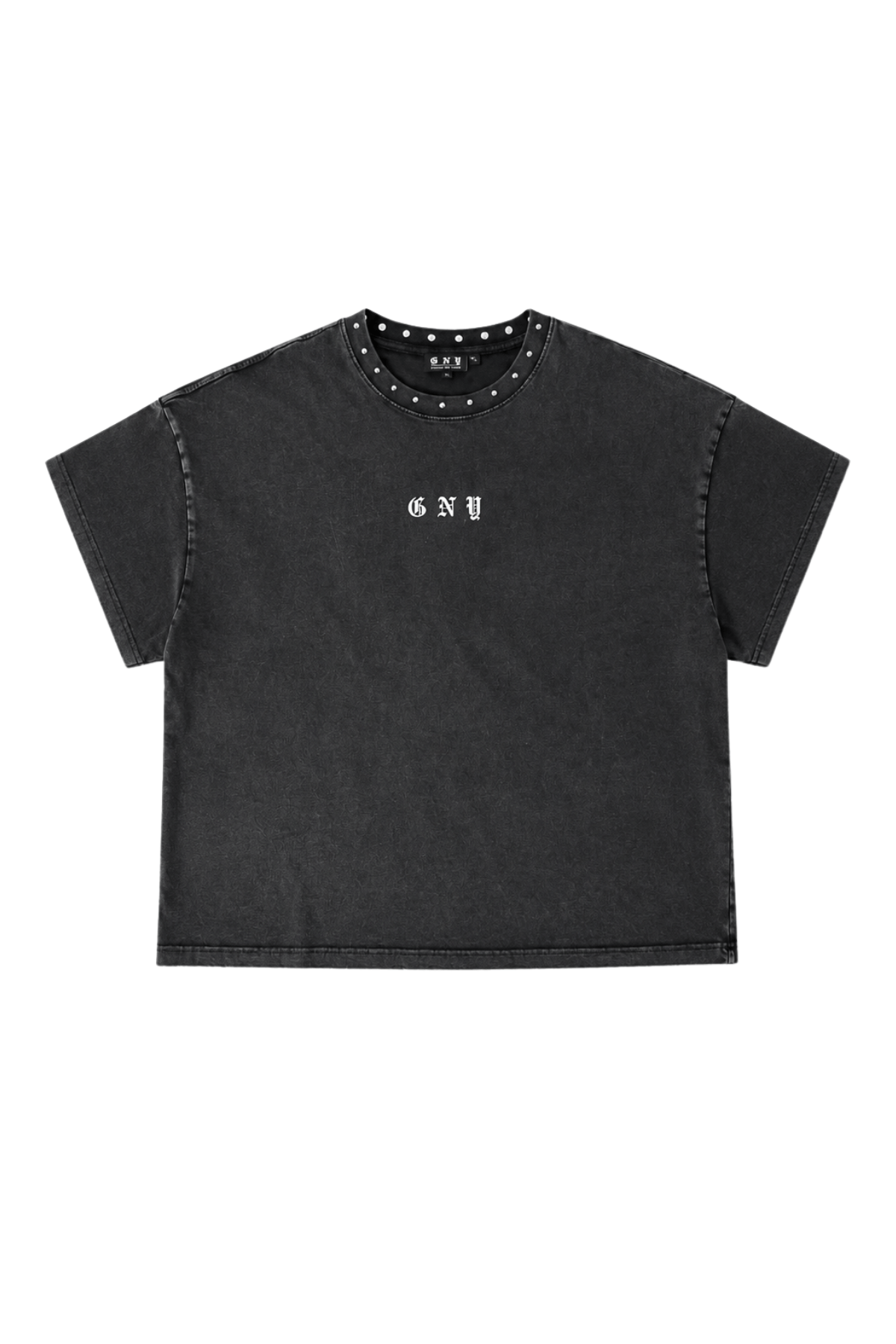 Men’s Black Studded T-Shirt Crown