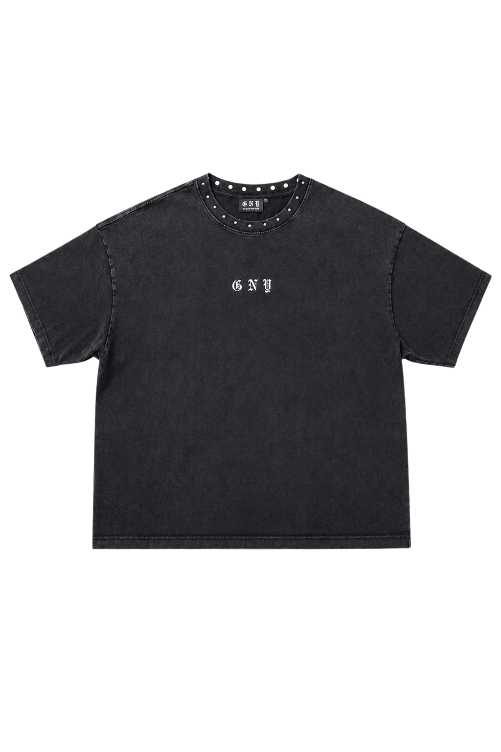 Men’s Black Studded T-Shirt Crown