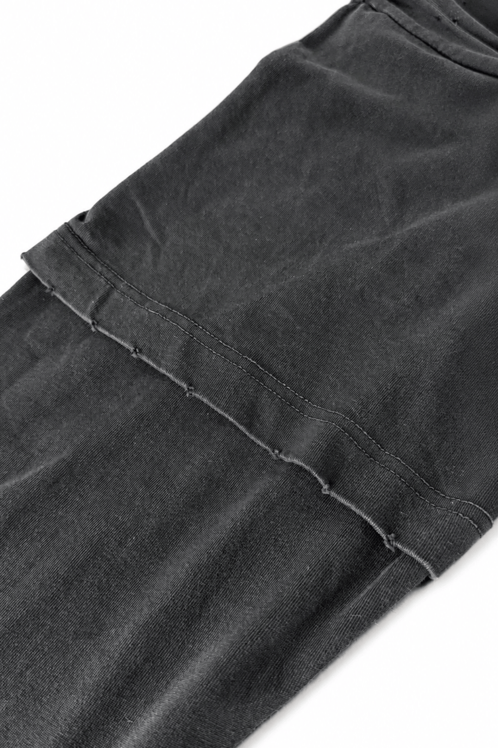 Men’s Black Sun Faded Layered Long Sleeve Shirt Afterfade by Gerardo New York (GNY) Layered Sleeve Detail View