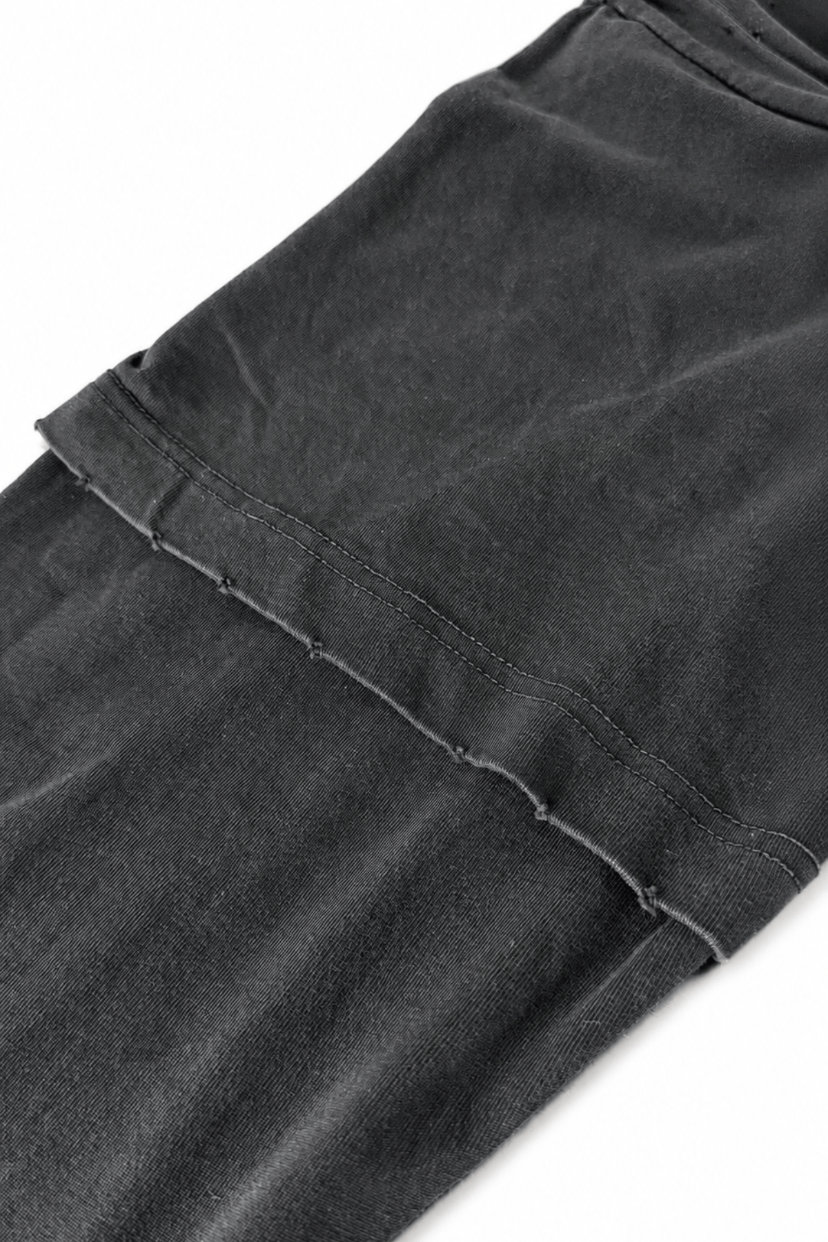 Men’s Black Sun Faded Layered Long Sleeve Shirt Afterfade by Gerardo New York (GNY) Layered Sleeve Detail View