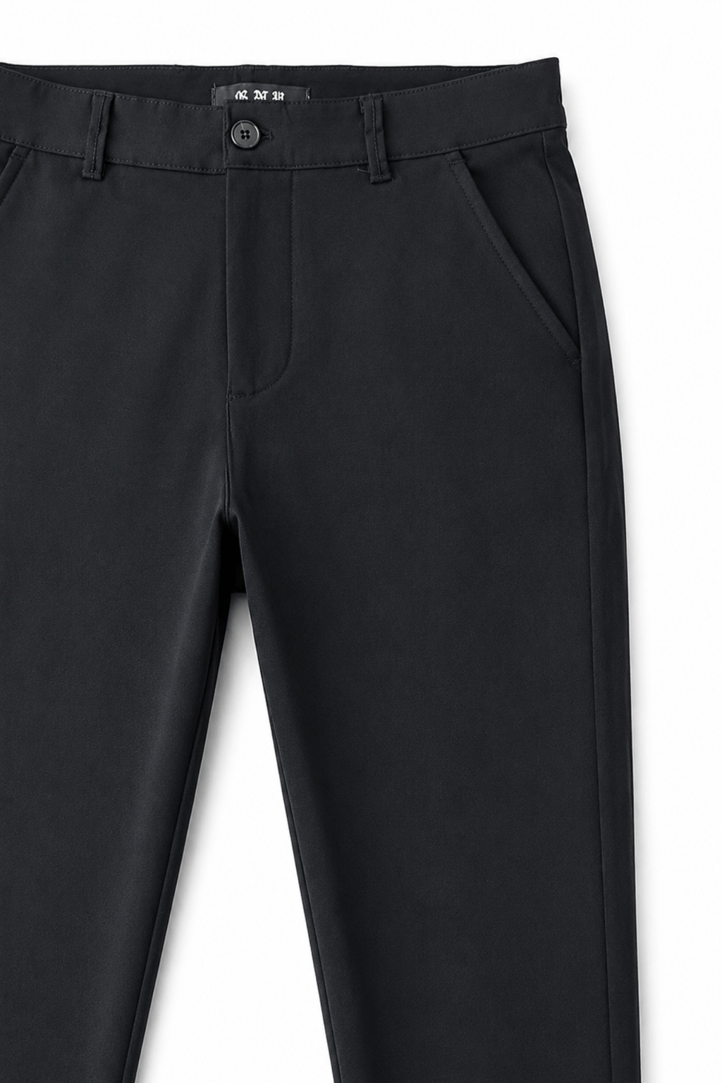 Men’s Black Tailored Fit Dress Pants By Gerardo New York (GNY) Front Close View