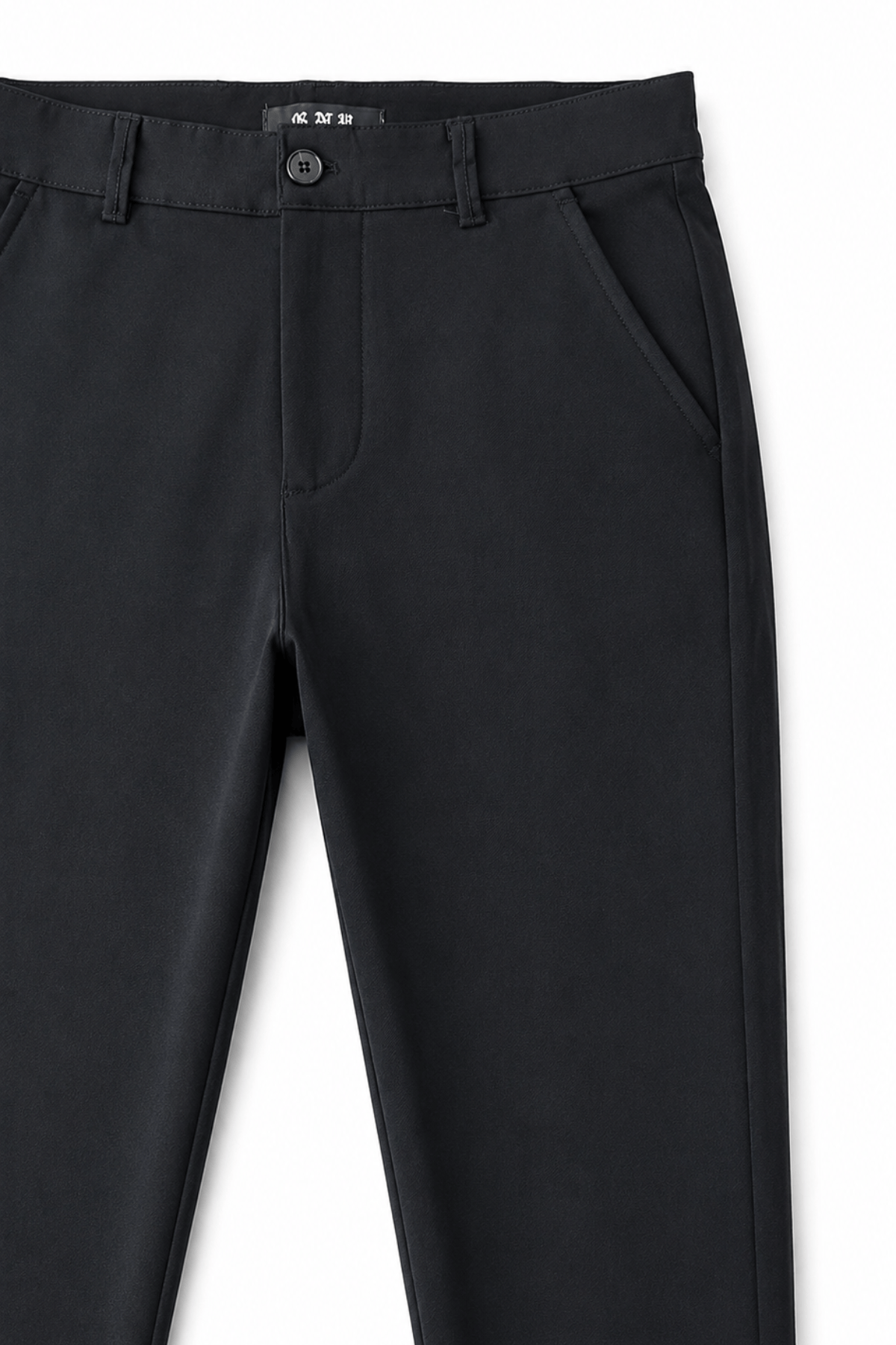 Men’s Black Tailored Fit Dress Pants By Gerardo New York (GNY) Front Close View
