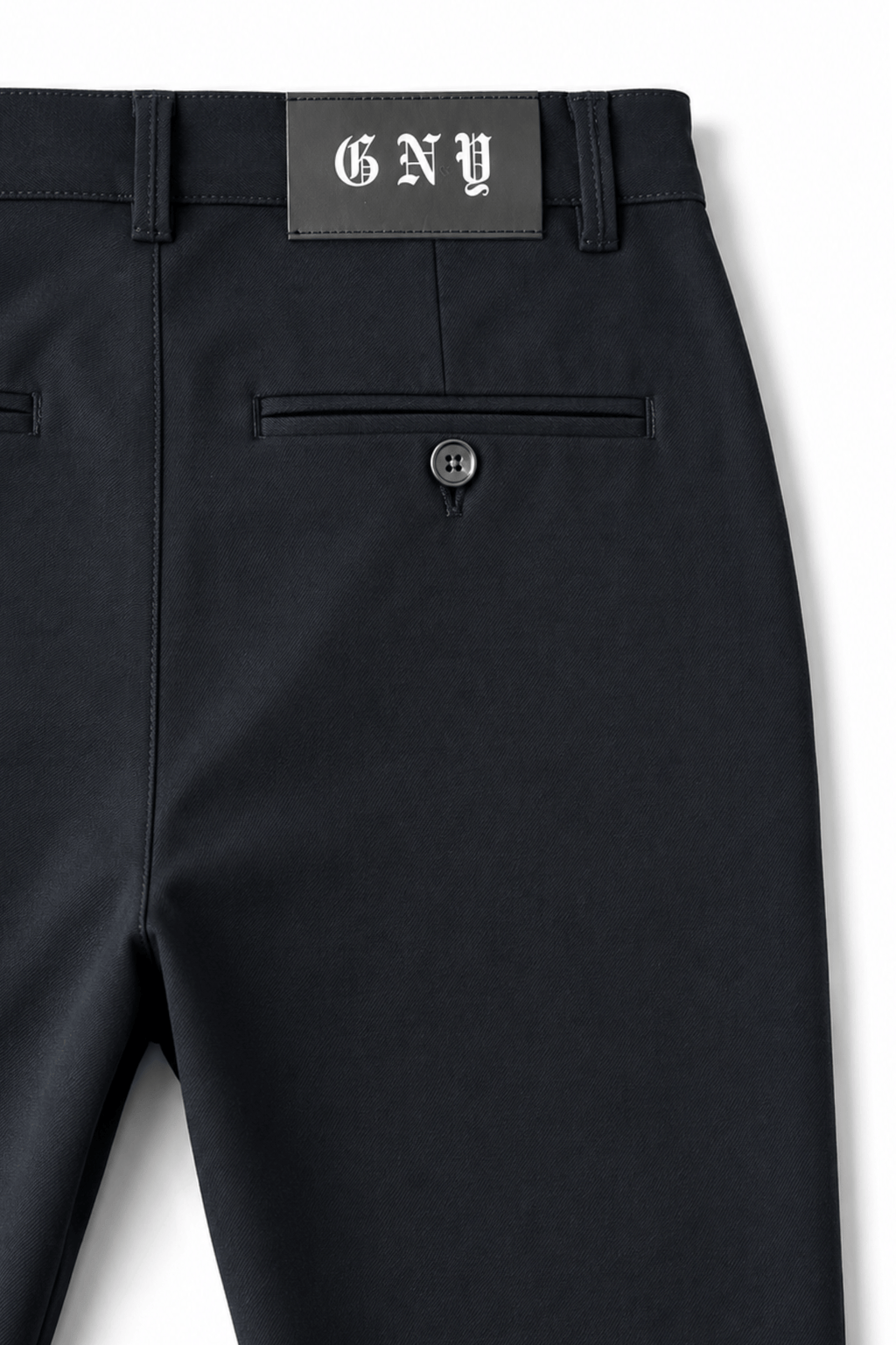 Men’s Black Tailored Fit Dress Pants By Gerardo New York (GNY) Back View