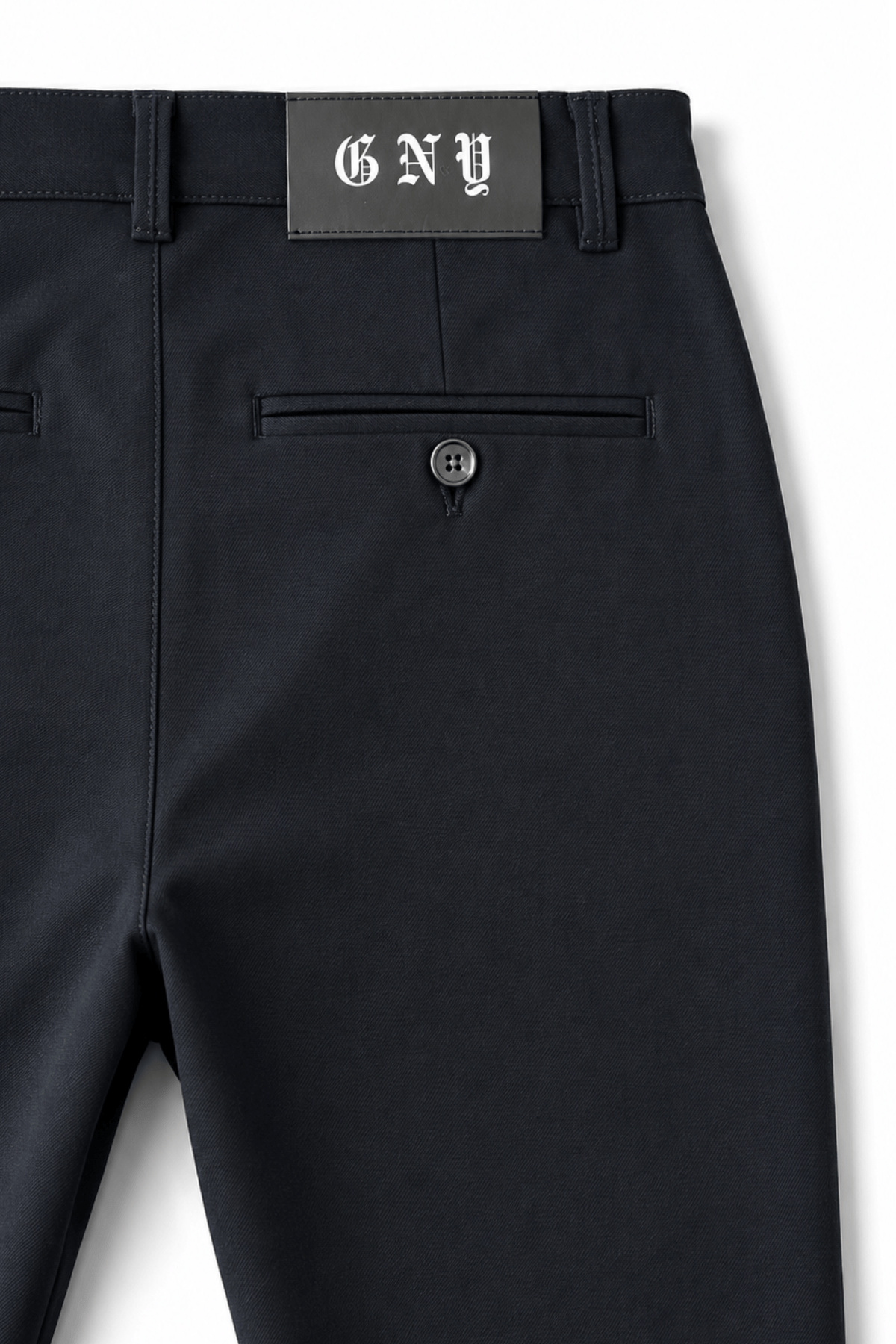Men’s Black Tailored Fit Dress Pants By Gerardo New York (GNY) Back View