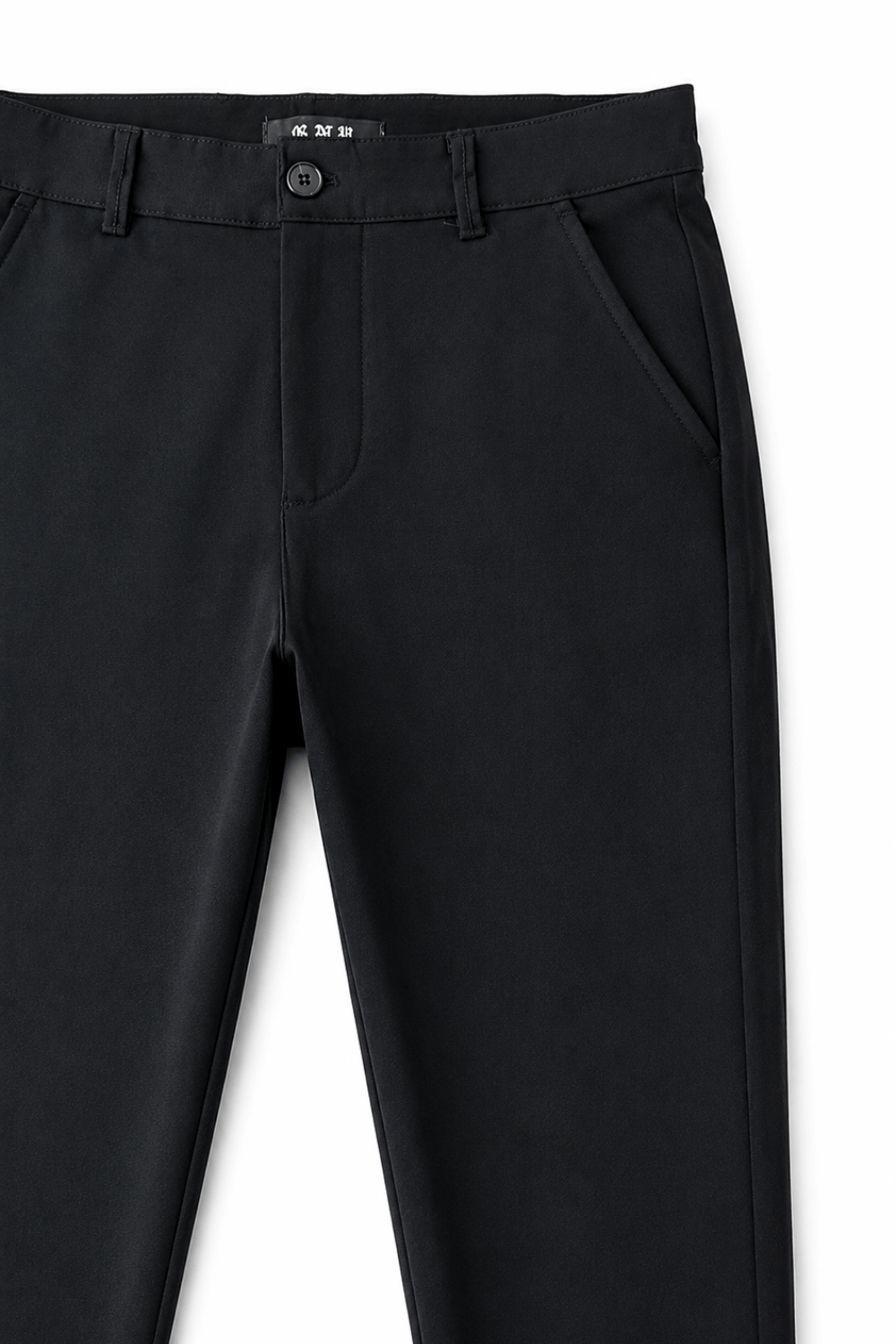 Men’s Black Tailored Fit Dress Pants By Gerardo New York (GNY) Front Close View