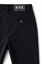 Men’s Black Tailored Fit Dress Pants By Gerardo New York (GNY) Back View