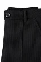 Empire Pleated Pant - Men's Black Tailored Fit Dress Pants by Gerardo New York (GNY) Waist Close Up View