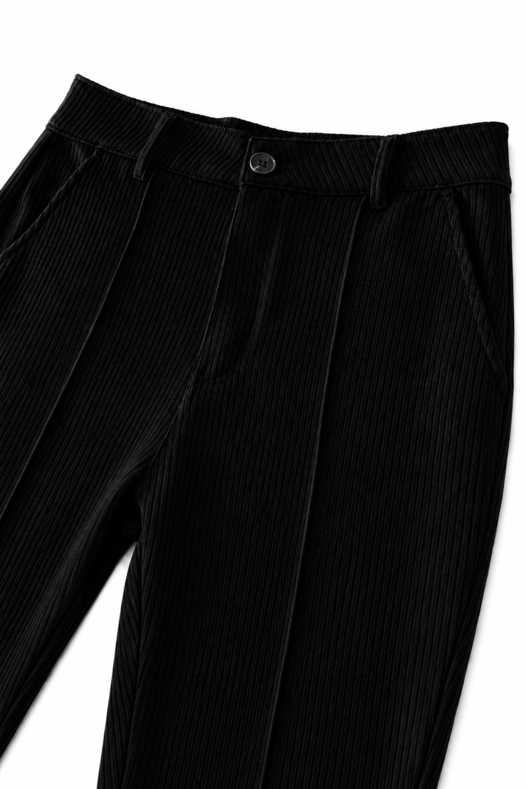 Empire Pleated Pant - Men's Black Tailored Fit Dress Pants by Gerardo New York (GNY) Waist View