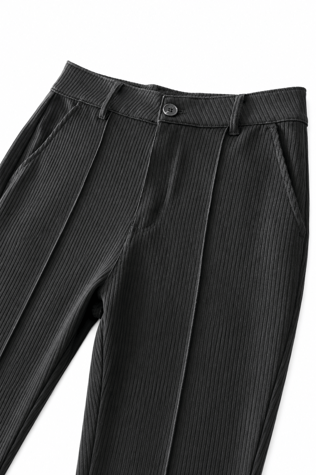 Empire Pleated Pant - Men's Black Tailored Fit Dress Pants by Gerardo New York (GNY) Waist View