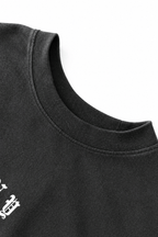 Men’s Black Crew Neck  Washed Distressed Boxy Shirt Core by Gerardo New York (GNY) Collar View