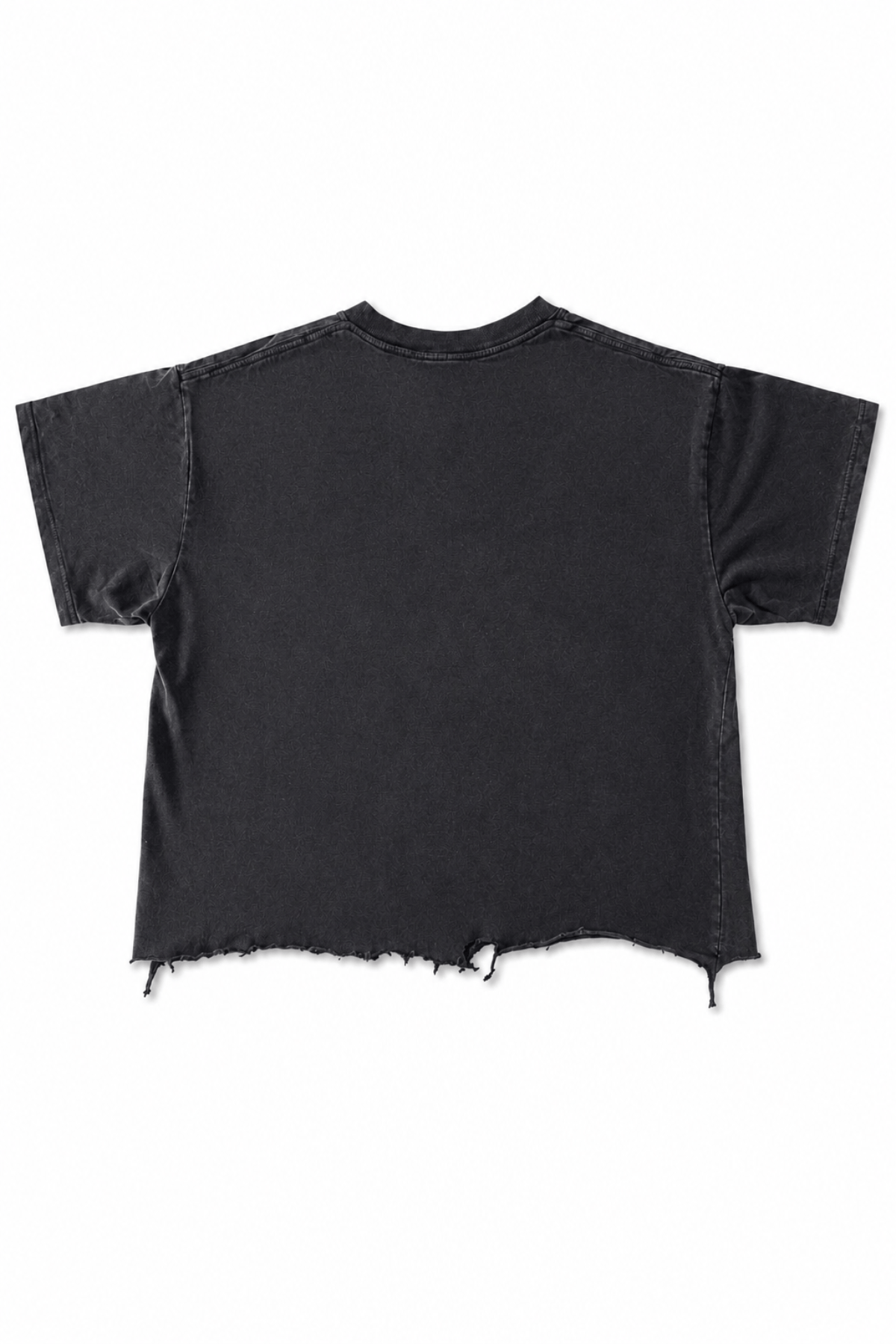 Men’s Black Crew Neck  Washed Distressed Boxy Shirt Core by Gerardo New York (GNY) Back View