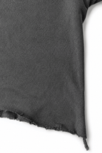 Men’s Black Crew Neck  Washed Distressed Boxy Shirt Core by Gerardo New York (GNY) Bottom Left Hem View