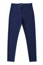 Men's Blue Dress Pants Tailored Fit Front Lay