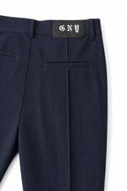 Empire Pleated Pant - Men's Blue Tailored Fit Dress Pants by Gerardo New York (GNY) Back View
