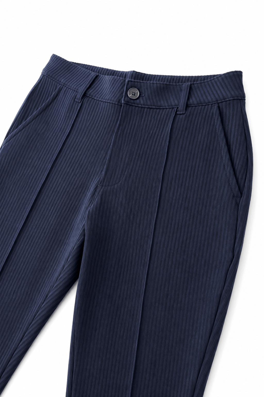 Empire Pleated Pant - Men's Blue Tailored Fit Dress Pants by Gerardo New York (GNY) Font Close Up
