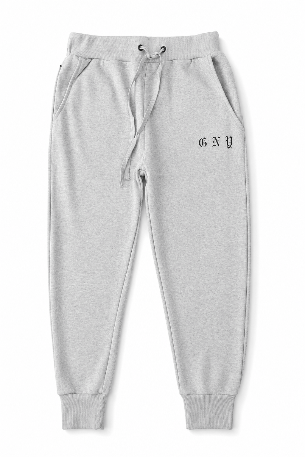 Men's Grey Slim Fit Essential Jogger by Gerardo New York (GNY) Front View