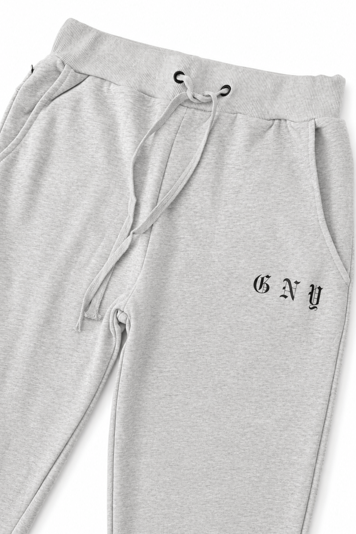 Men's Grey Slim Fit Essential Jogger by Gerardo New York (GNY) Front Angle View