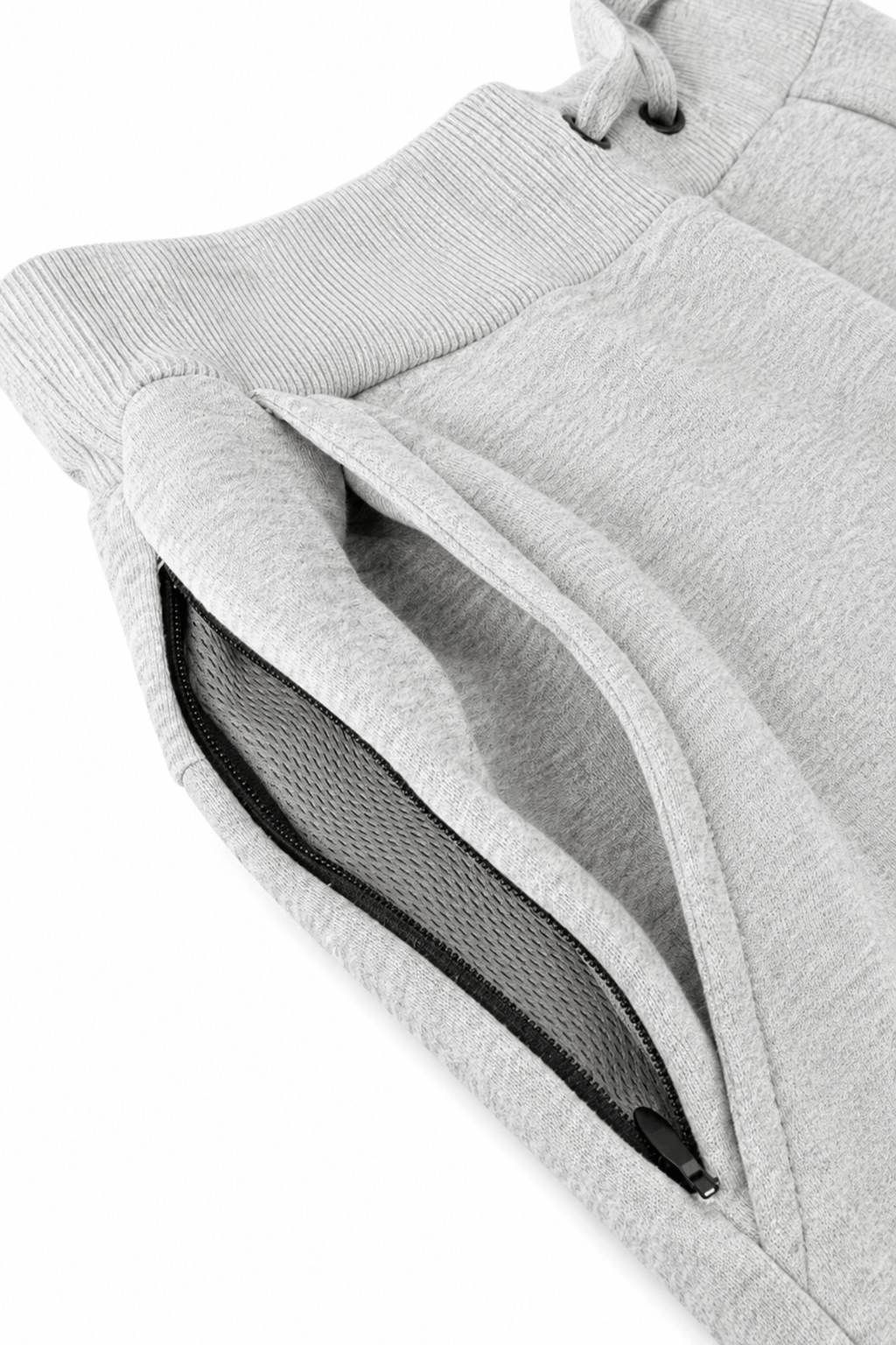 Men's Grey Slim Fit Essential Jogger by Gerardo New York (GNY) Open Pocket Detail