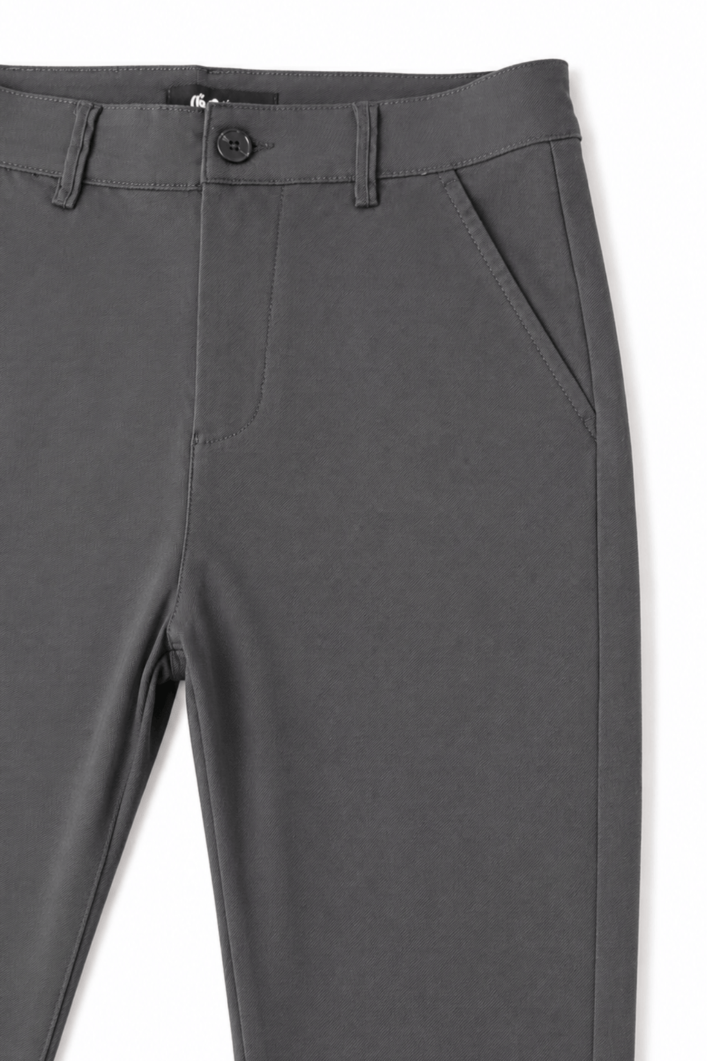 Men’s Grey Tailored Fit Dress Pants by Gerardo New York (GNY) Font Close Up View