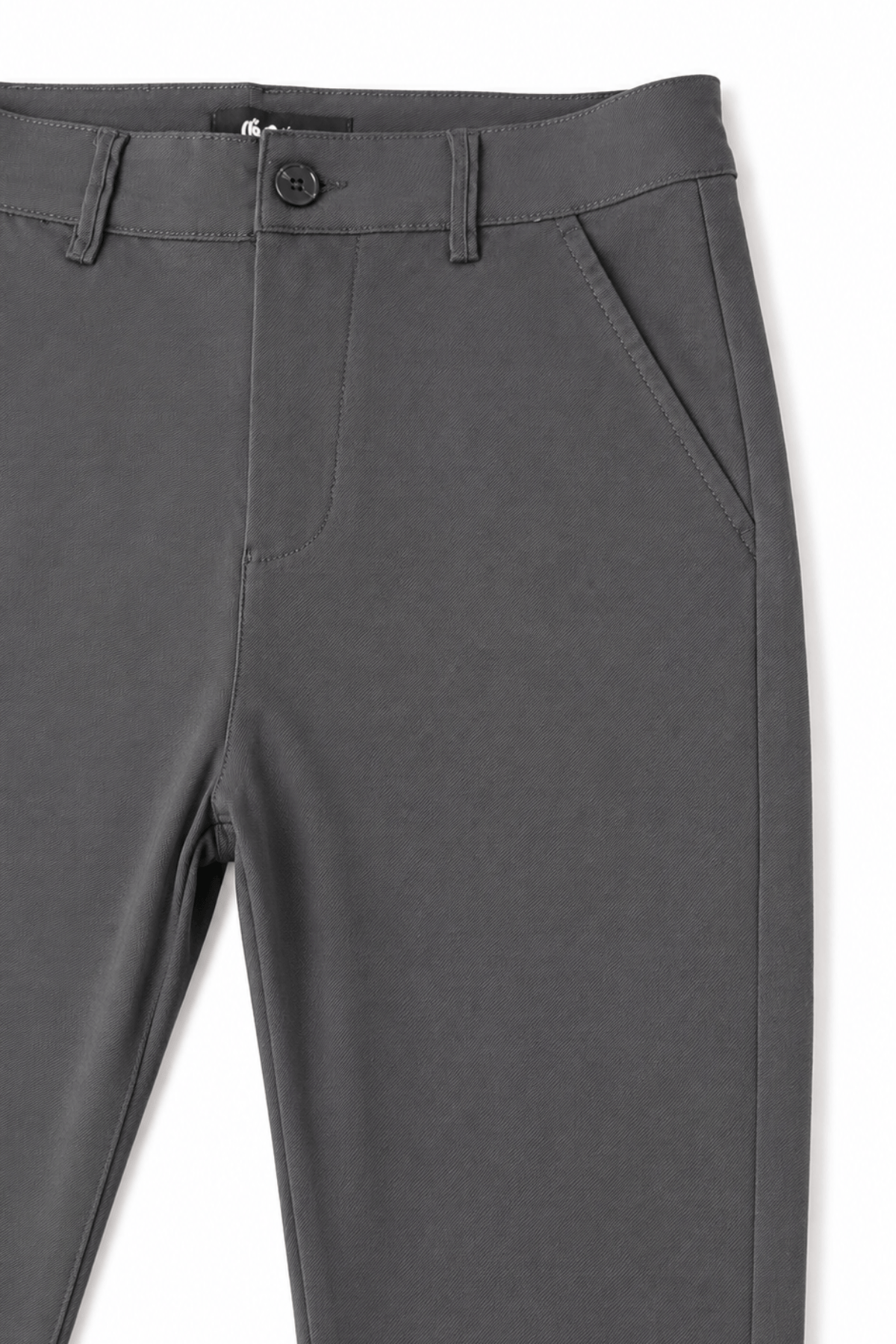 Men’s Grey Tailored Fit Dress Pants by Gerardo New York (GNY) Font Close Up View