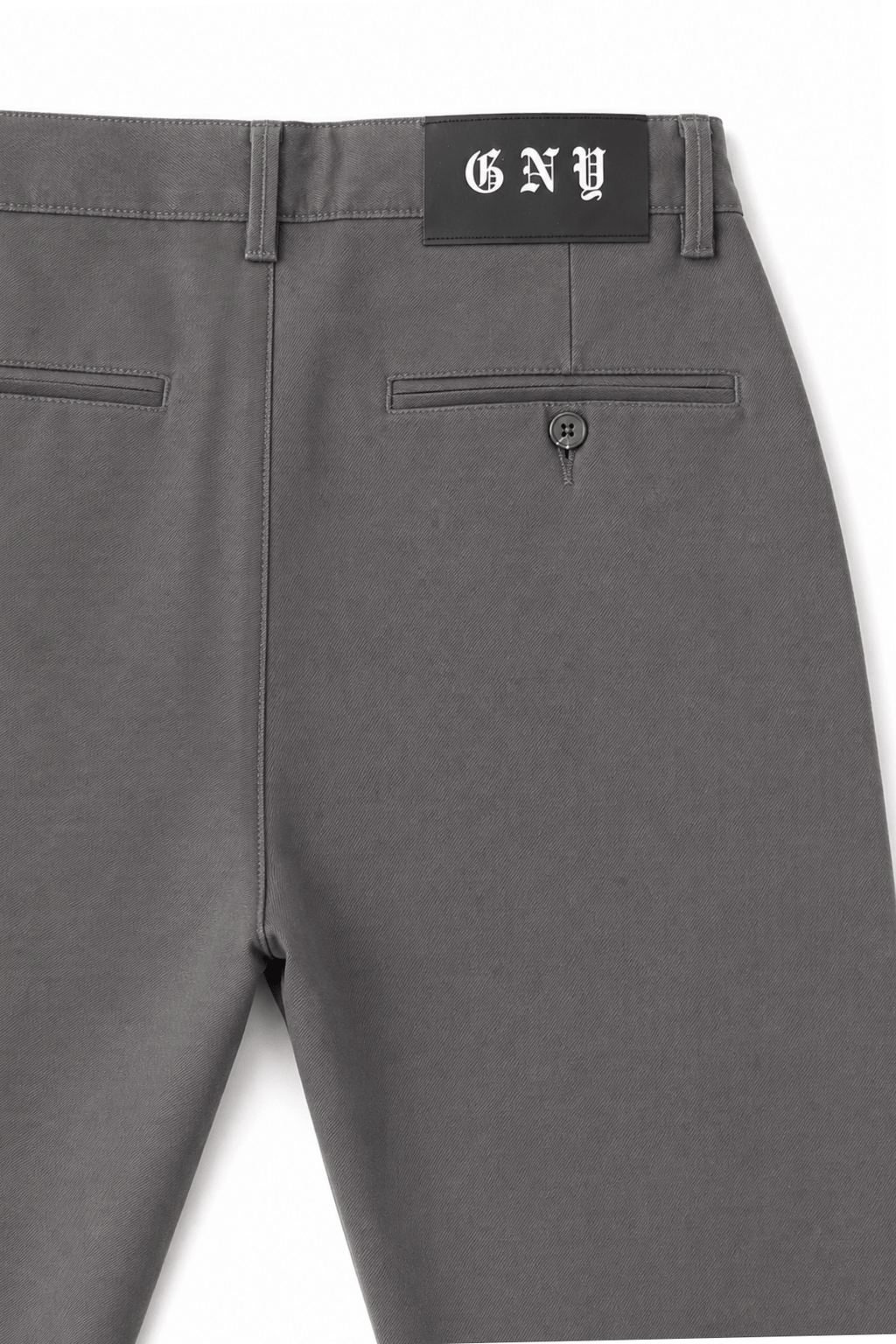 Men’s Grey Tailored Fit Dress Pants by Gerardo New York (GNY)Back View