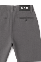 Men’s Grey Tailored Fit Dress Pants by Gerardo New York (GNY)Back View