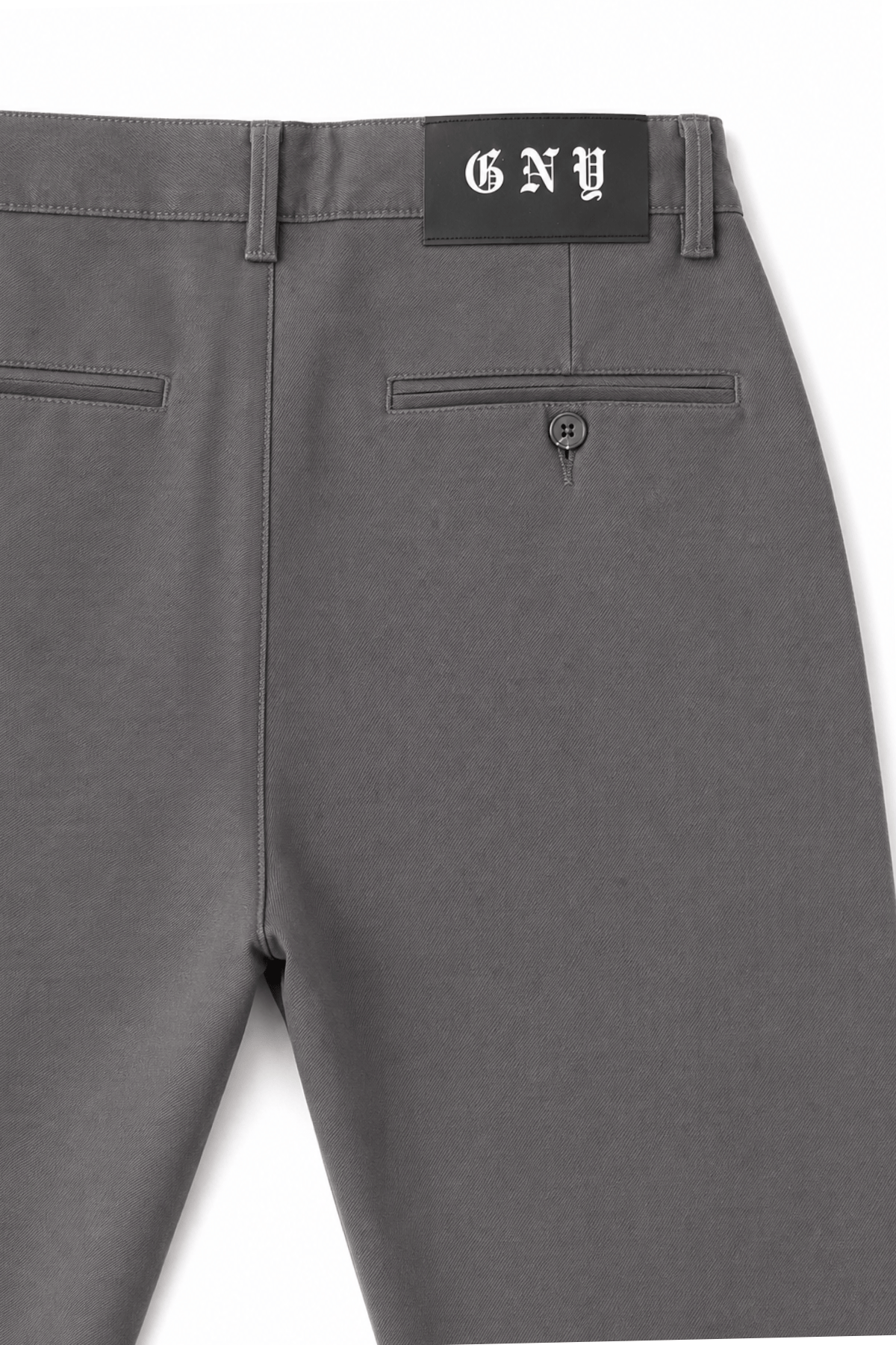 Men’s Grey Tailored Fit Dress Pants by Gerardo New York (GNY)Back View