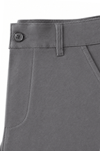 Men’s Grey Tailored Fit Dress Pants by Gerardo New York (GNY) Font Close Up Waist View
