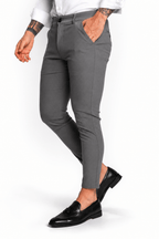 Men’s Grey Tailored Fit Dress Pants by Gerardo New York (GNY) Front Model View