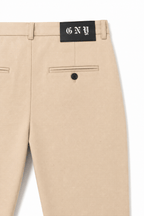 Men’s Khaki Tailored Fit Dress Pants by Gerardo New York (GNY) Back View