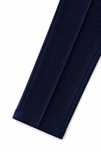 Men's Navy Blue Pleated Dress Pants Empire Ankle Tapper Detail