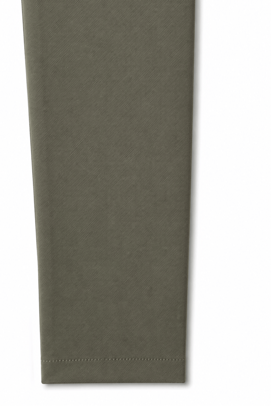 Men’s Olive Green Tailored Fit Dress Pants by Gerardo New York (GNY) Leg Detail View
