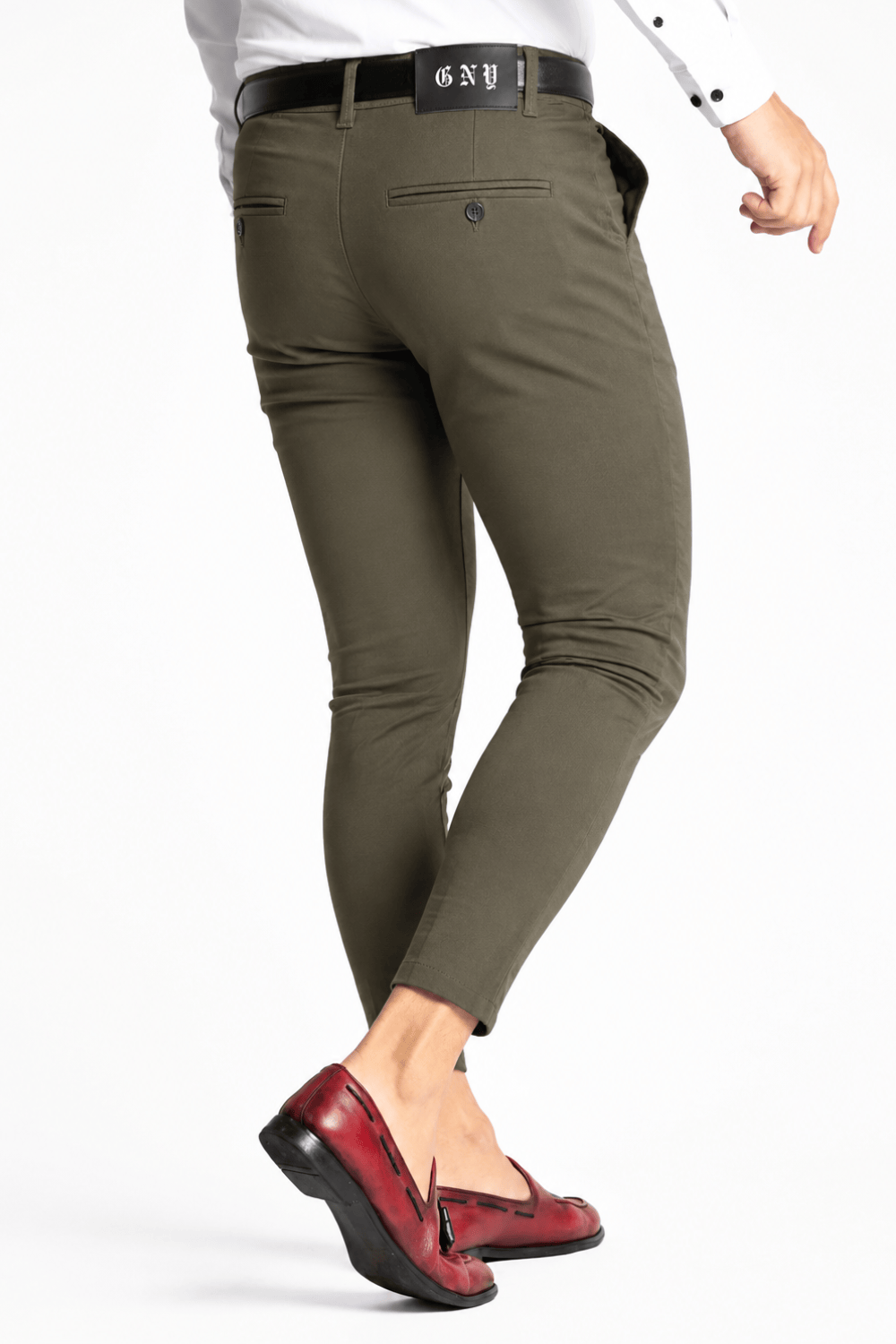 olive green dress pants for men Men's worn as a suit separate Men's Slim-Fit Stretch Olive Green