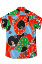 Men's Short Sleeve Tailored Fit Satin Dress Shirt Crown Circuit by Gerardo New York (GNY) Back View